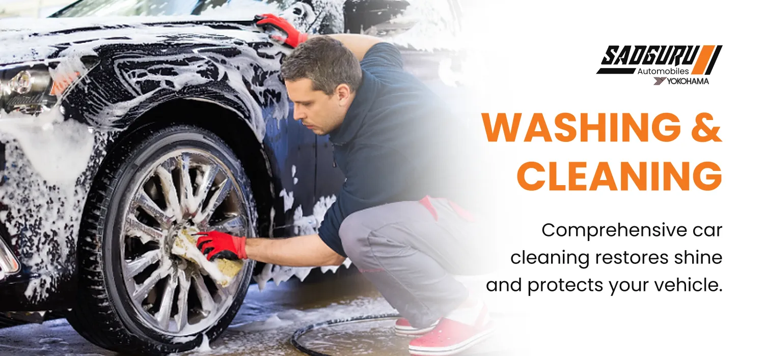 Car washing and cleaning service at Sadguru Automobiles Raipur
