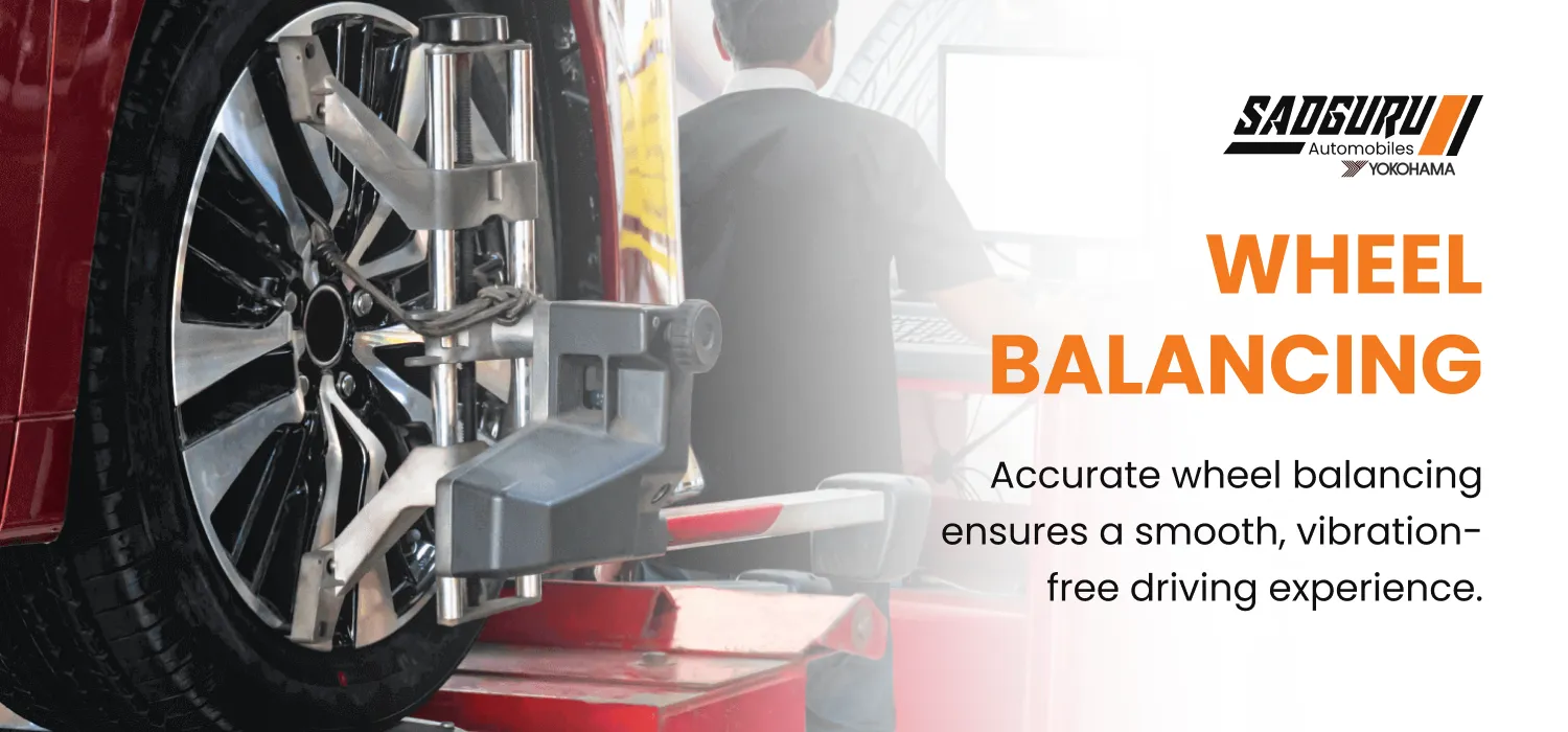 Wheel balancing service at Sadguru Automobiles Raipur